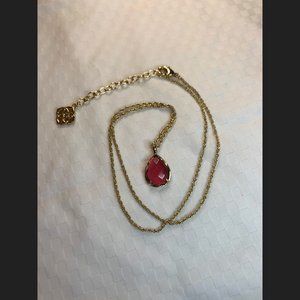 Kendra Scott Birthstone Necklace Gold - Berry